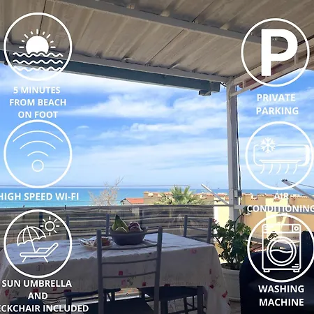 Trilocale A 150 Mt Dal Mare Con Terrazza E Parcheggio Privato Apartment *